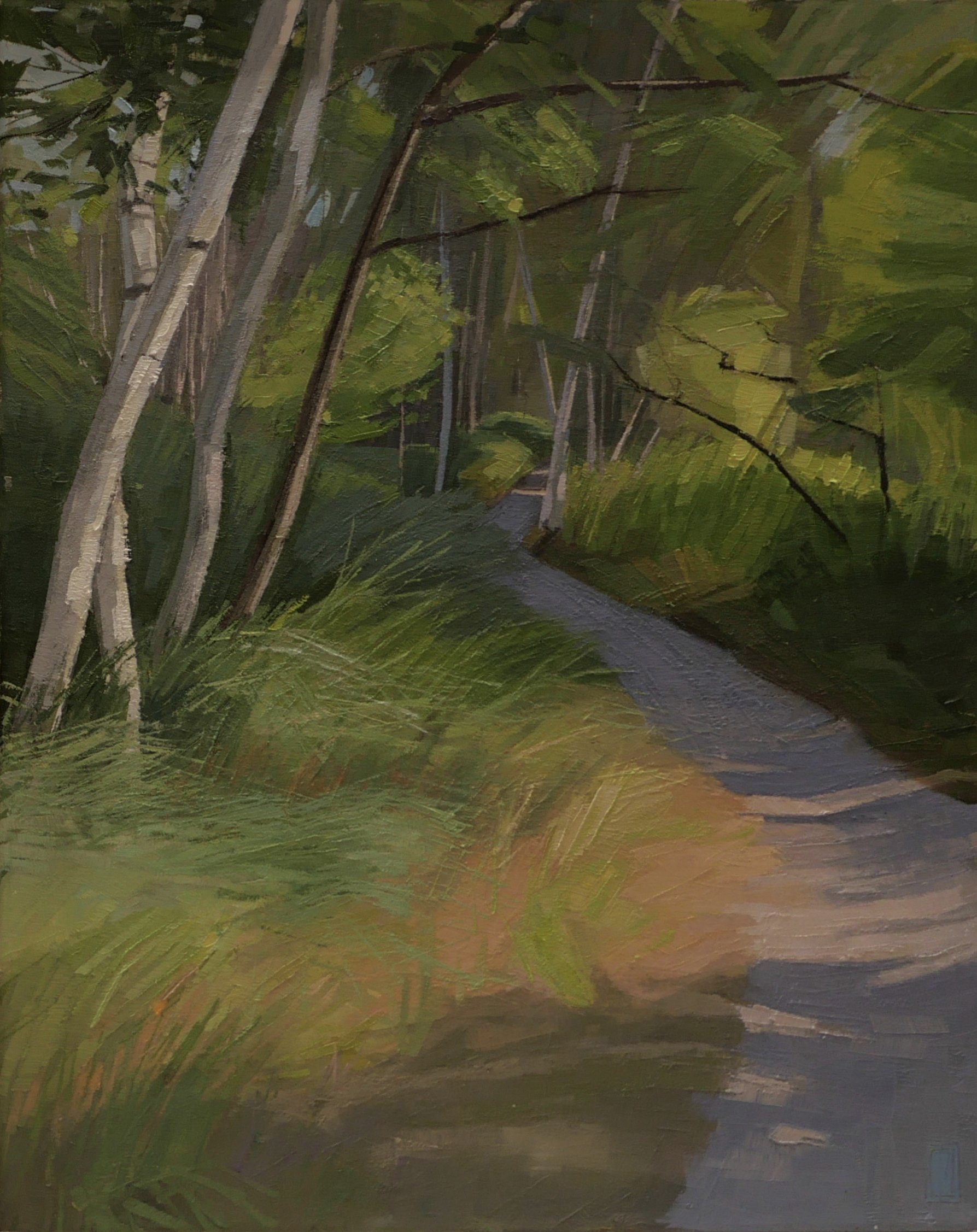   Jessup Path  16 x 20 oil on linen   Powers Gallery, Acton 