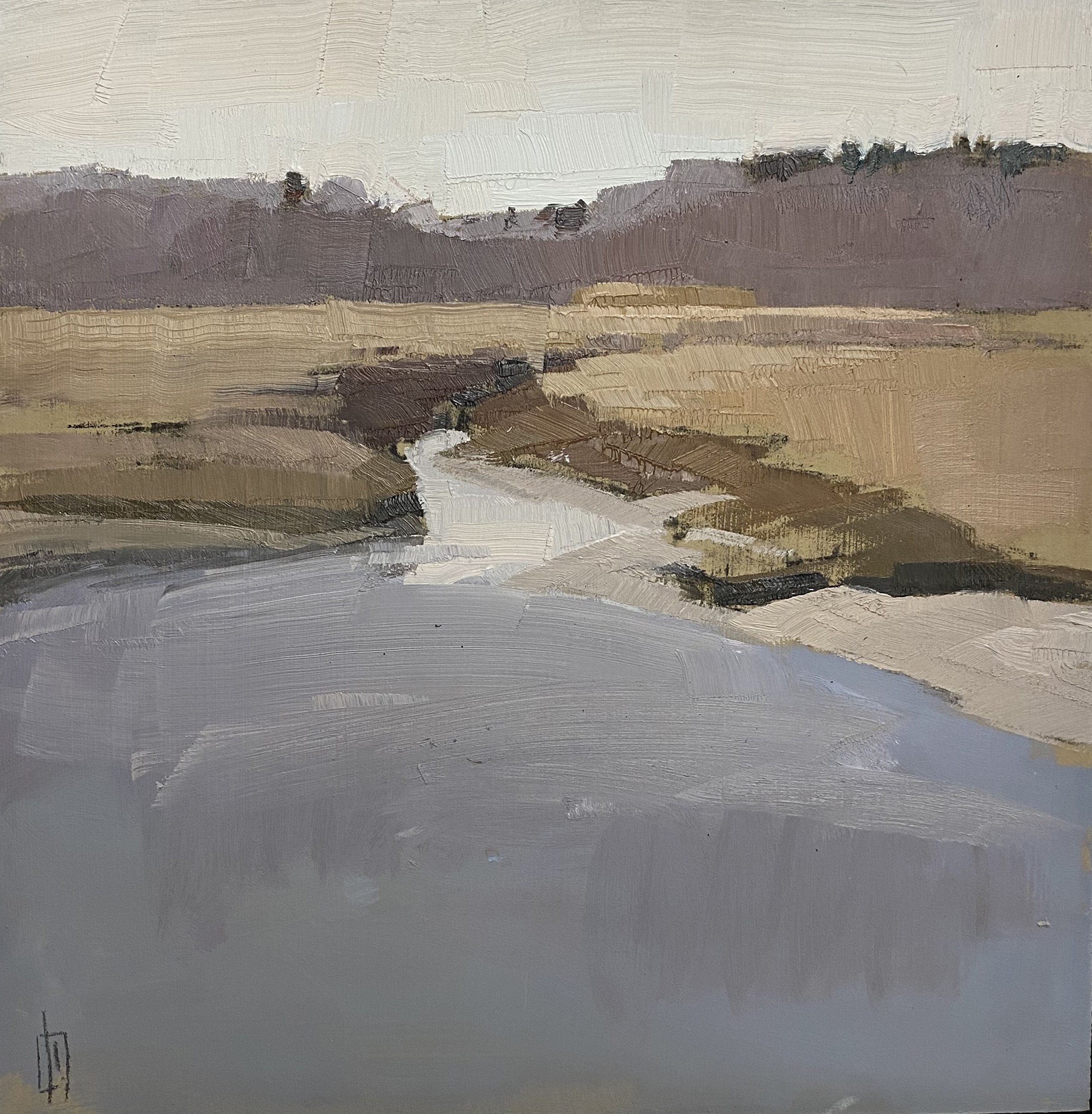   Marsh in Early Spring  12 x 12 oil on linen  sold  Islesford Artists Gallery 