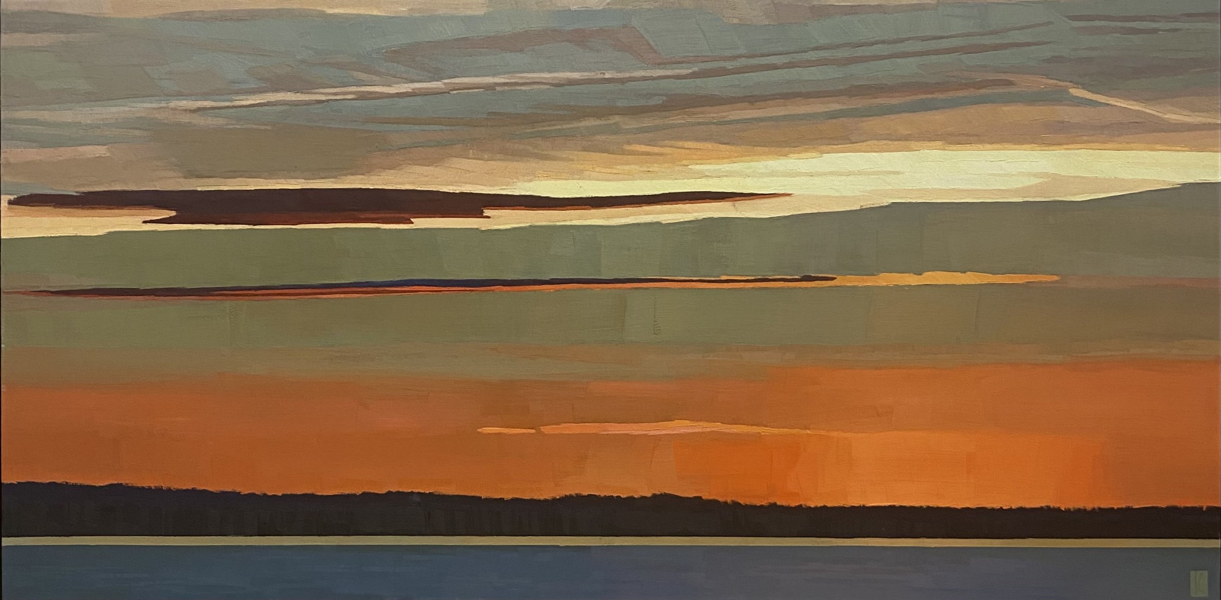   After Sundown  48 x 24 oil on linen  sold  Alpers Gallery 