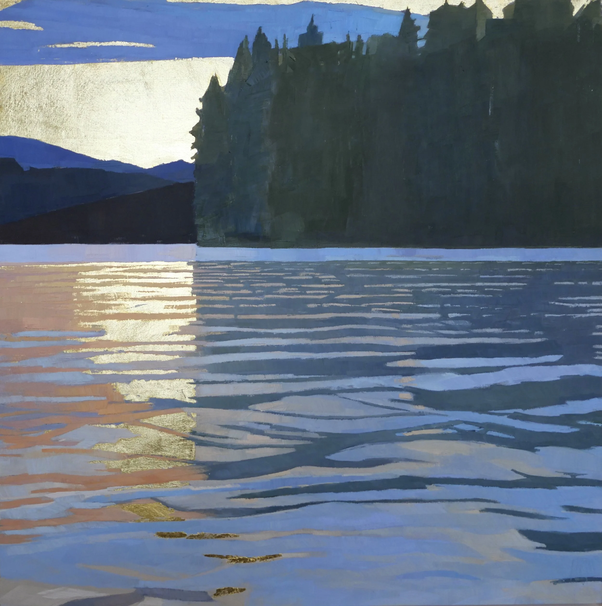   Warm Light  24 × 24 oil, 24k gold on cradled wood panel  sold 