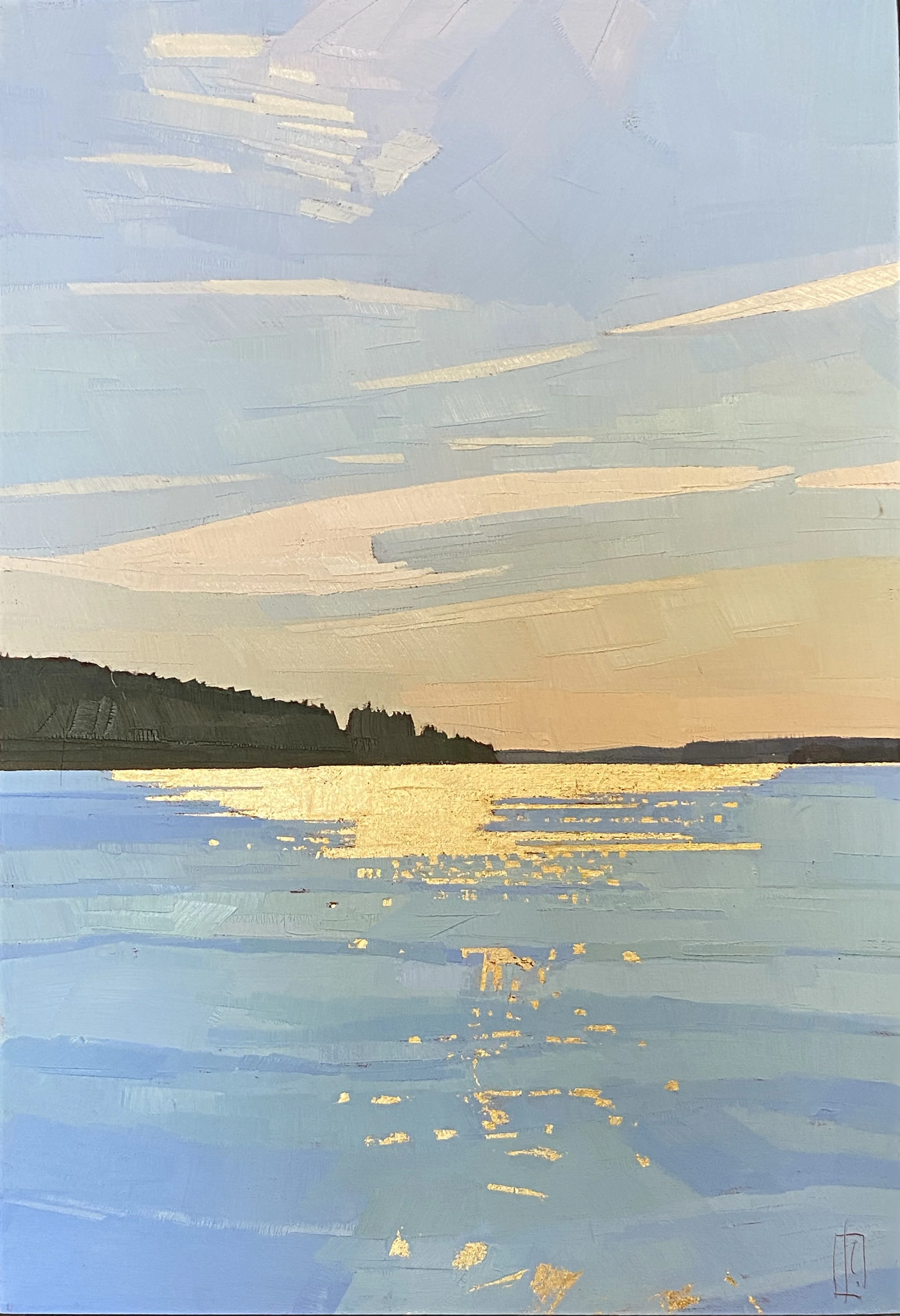   Eastern Way  12 × 18 oil, 24k gold on cradled wood panel   sold 