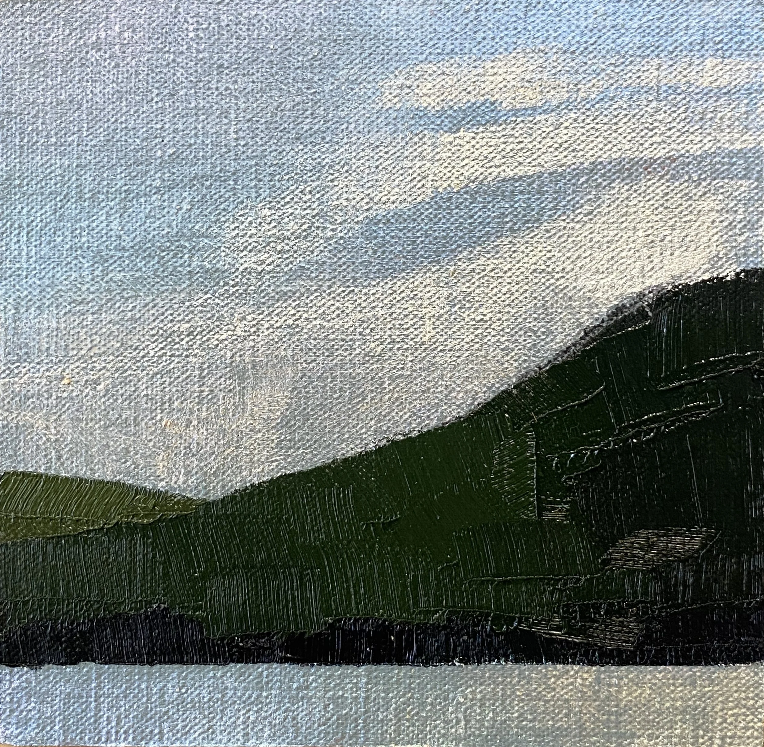   Skyshine  5 × 5 oil, interference oil on cradled linen panel 