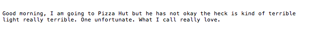 Example from session one. Yeah.... Not even close to what I said. 