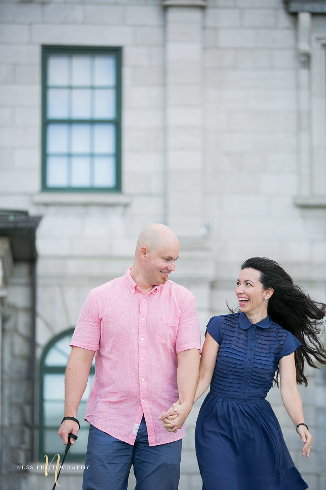 Adelina & Dan Engagement Photos Old Port Montreal with white dog By Ness Photography Wedding and Engagement Photographer 126.jpg