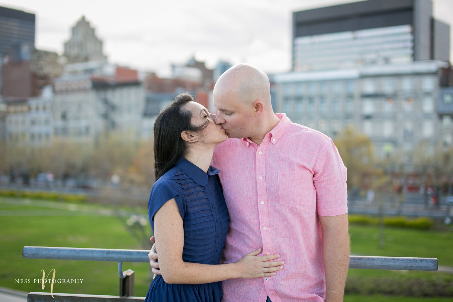 Adelina & Dan Engagement Photos Old Port Montreal with white dog By Ness Photography Wedding and Engagement Photographer 132.jpg