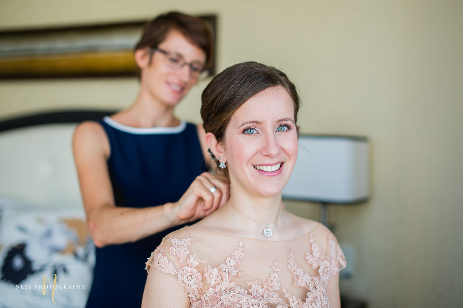 bride getting ready for montreal elopement