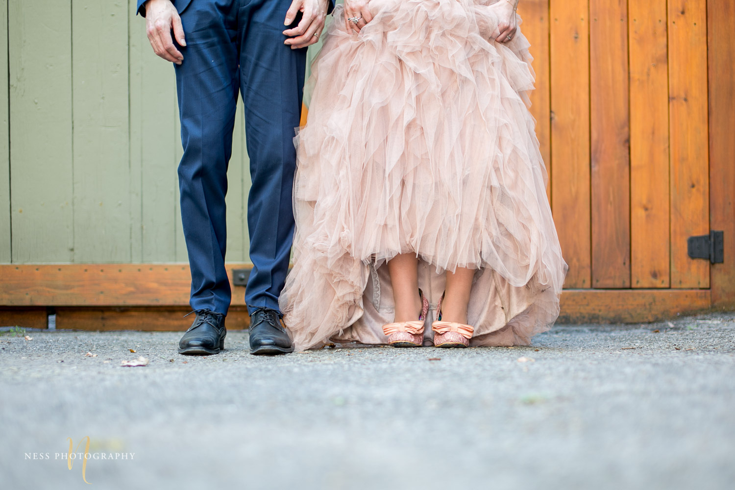 bride and groom shoes during elopement wedding photos in plateau mont royal