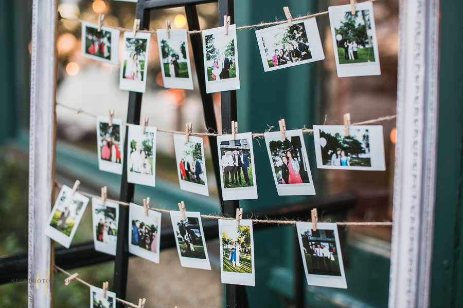 polaroid station at at Forest and Stream club wedding  by Ness Photography