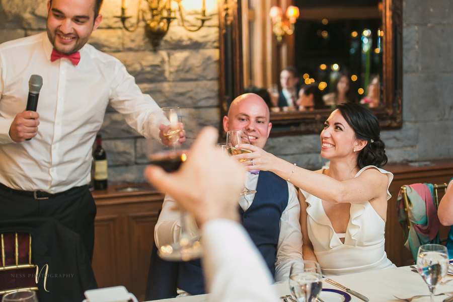 speech and toast at at Forest and Stream club wedding  by Ness Photography