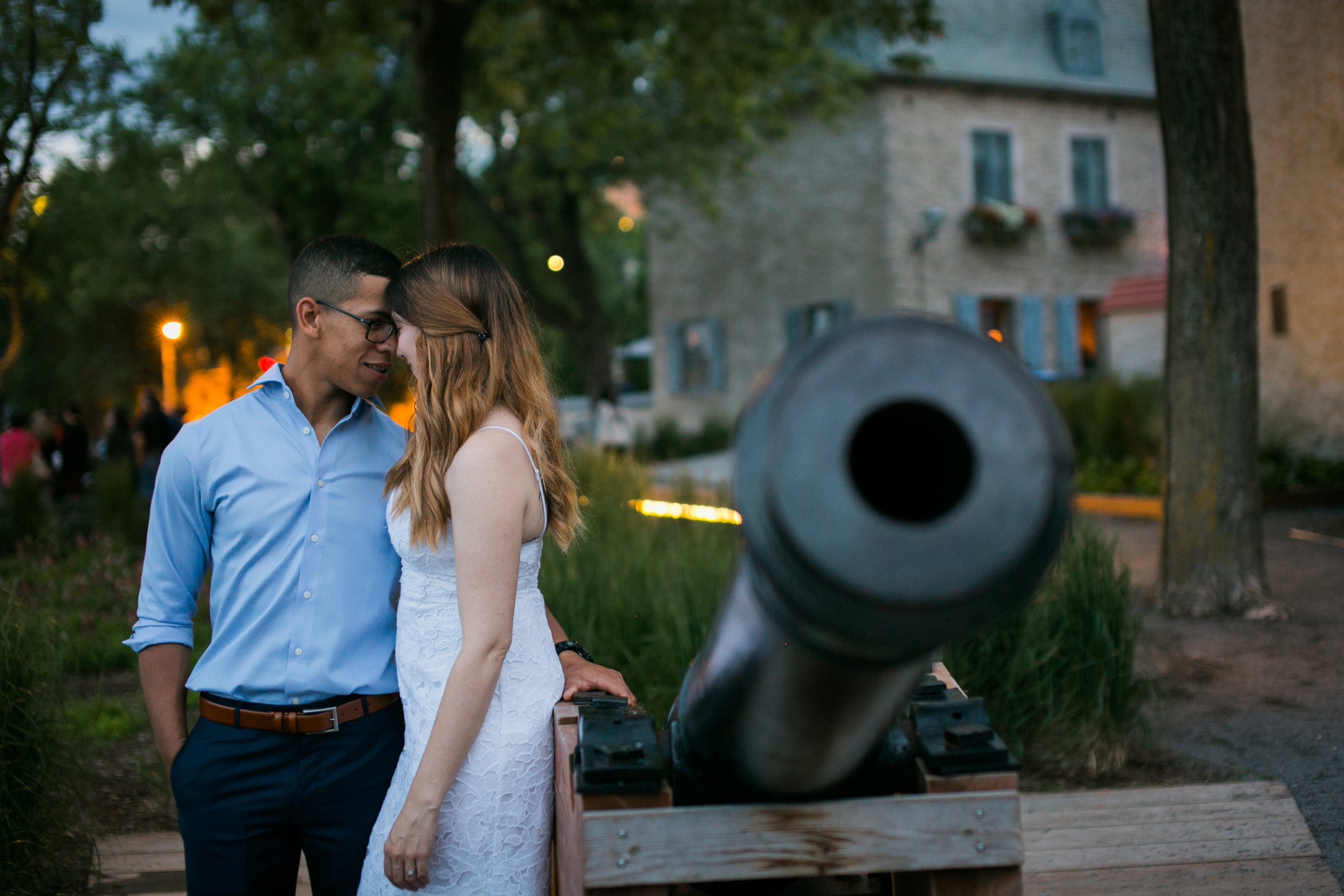 Vieux Old quebec engagement photos at sunset by Ness Photography.16.jpg