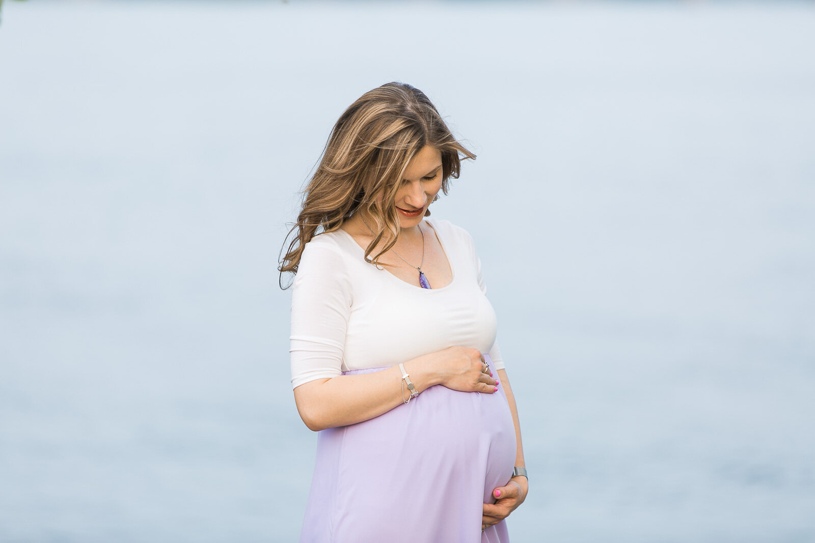 Waterfront Maternity Photos at Parc Rene Levesque