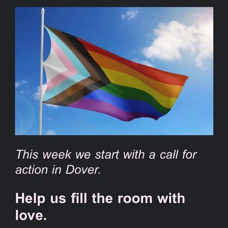 Incredibly proud of our community in Dover today.  Someone from outside the community came to disrupt a school board meeting, and his agenda was thwarted.  The meeting wasn&rsquo;t derailed, the community forum was full of support for our kids, and t