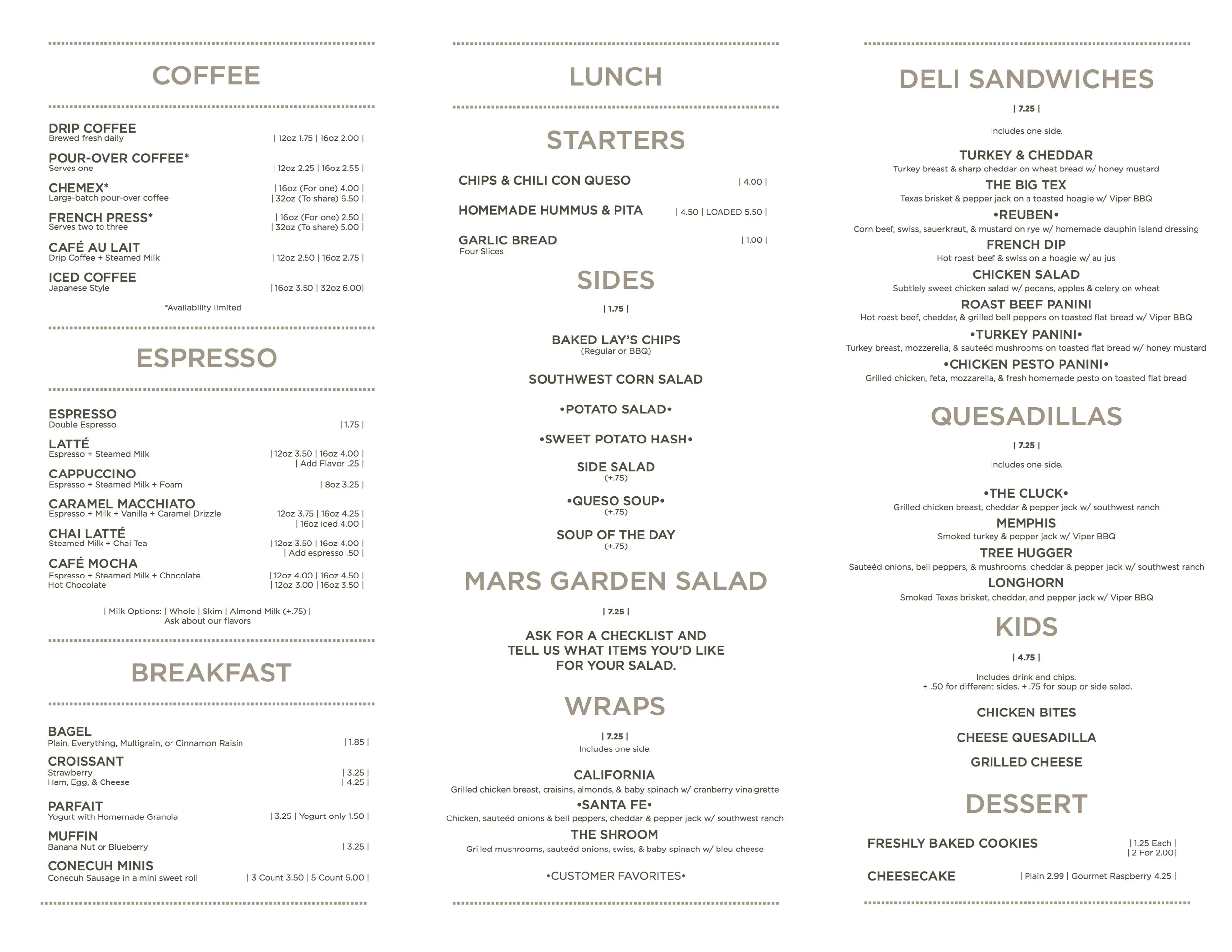 Mars Hill Cafe Brand Update