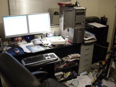 messy office