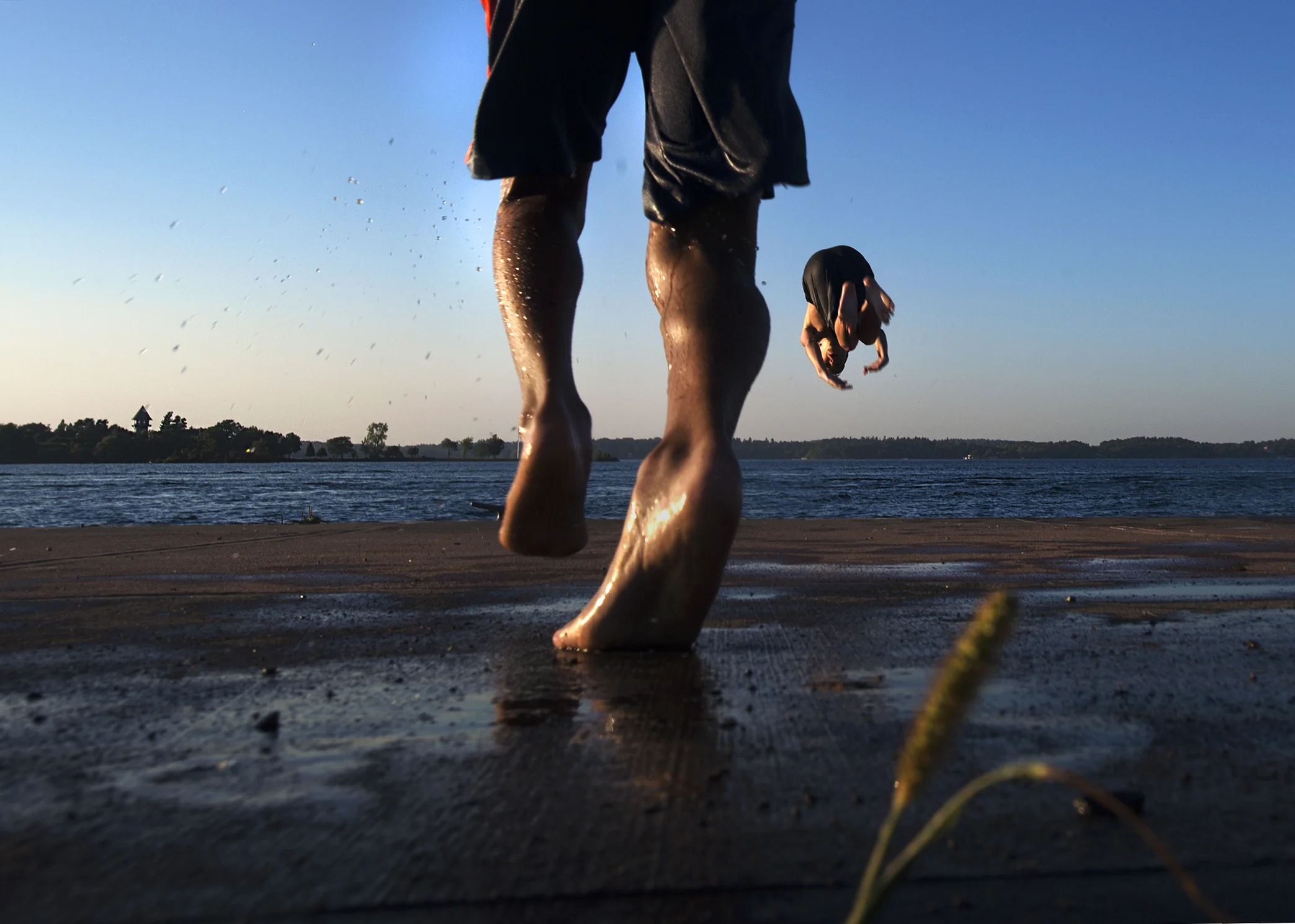  Children leap into the St Lawrence River at Frink Park on Saturday, Sept. 23 2017 in Clayton, New York.  