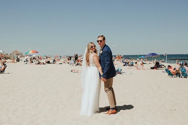 .the perfect summer day for Cecilia and Bill&rsquo;s backyard wedding. a quick stop by the beach was necessary!.