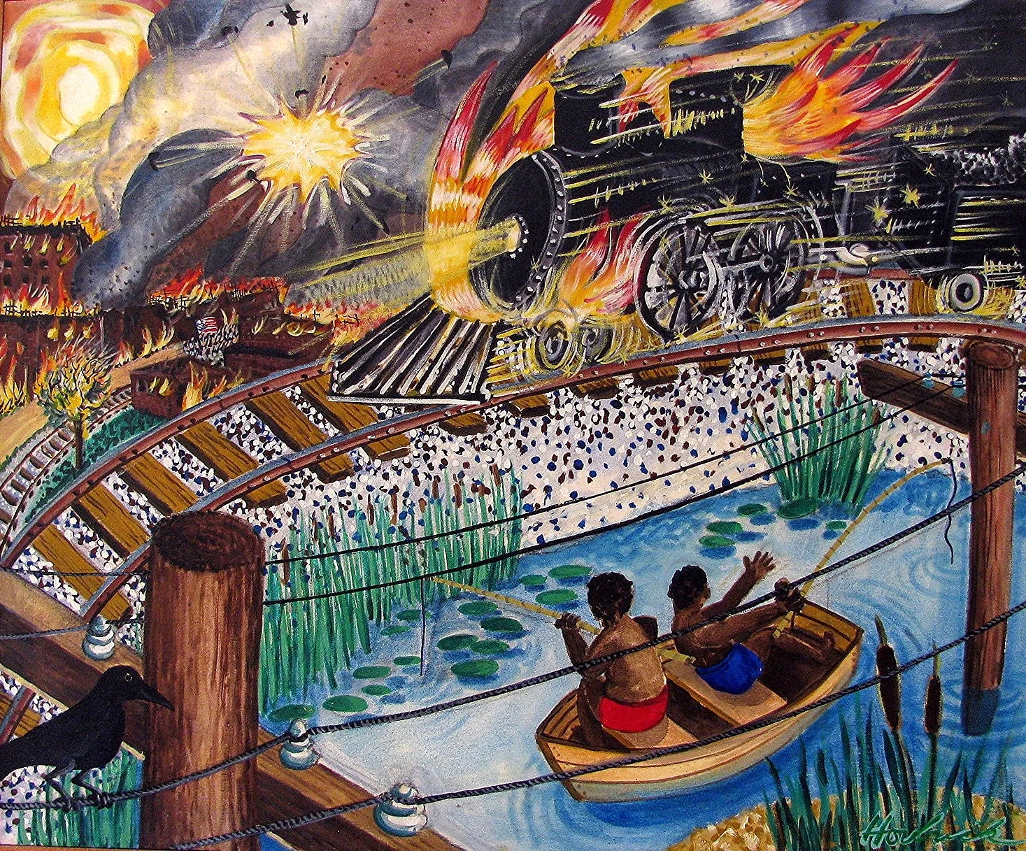   The Last Train from Atlanta    24x28 &nbsp; &nbsp; &nbsp; &nbsp; &nbsp; (click on upper right of image to display full size)  