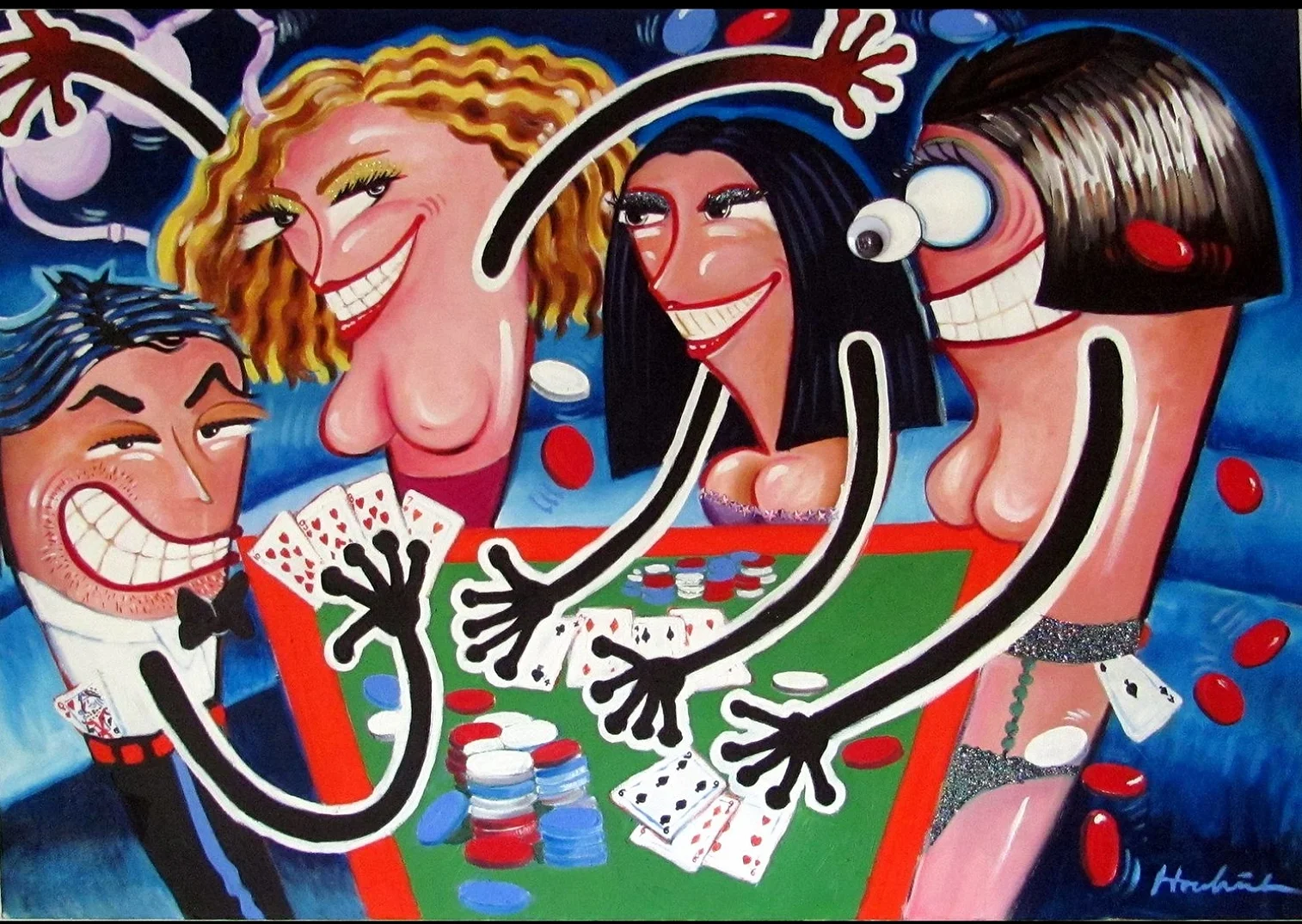   Strip Poker Cheater    36x48  