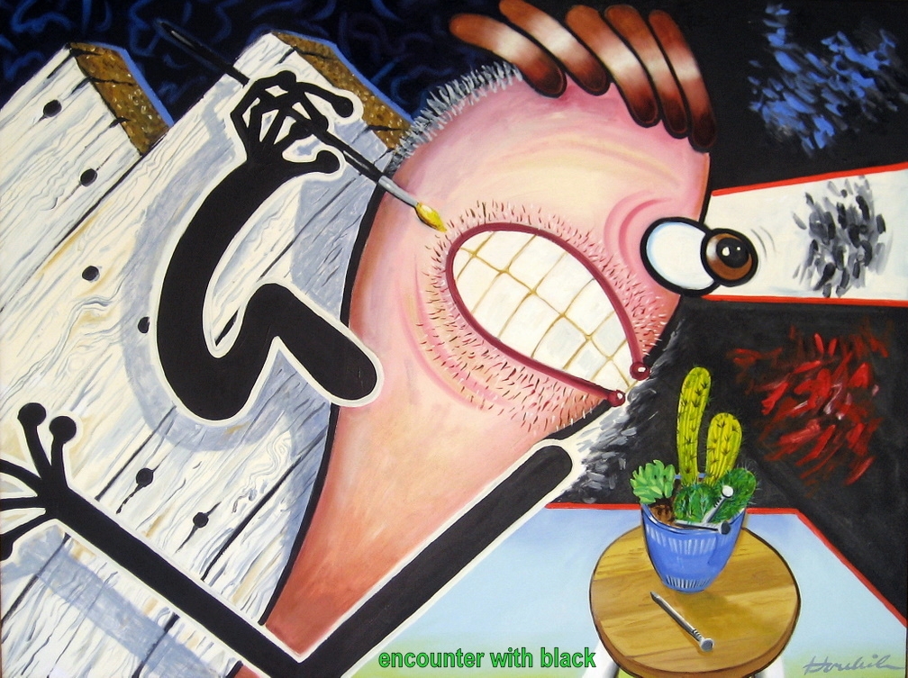   Encounter W Black    36x48  