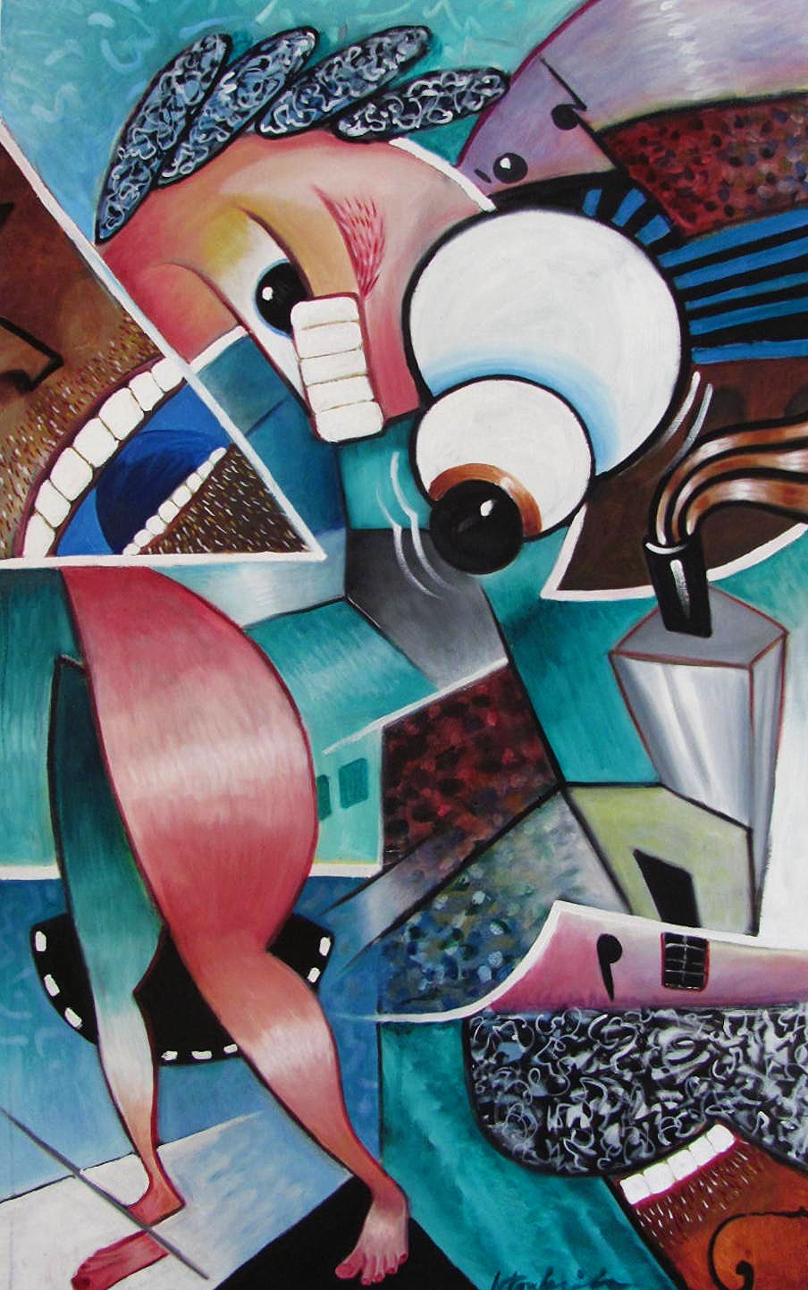   Cubism Attention Deficit Disorder    32x48  