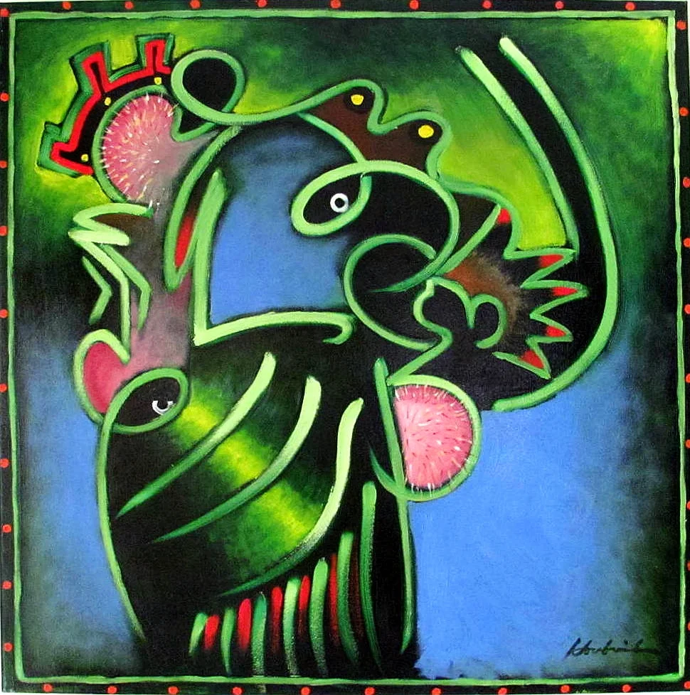   Green Animal    36x36  