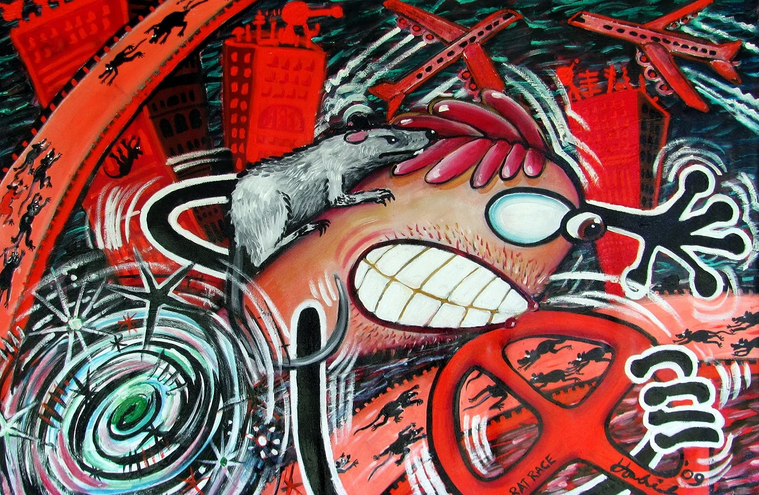   Rat Race    34.5x29.5  