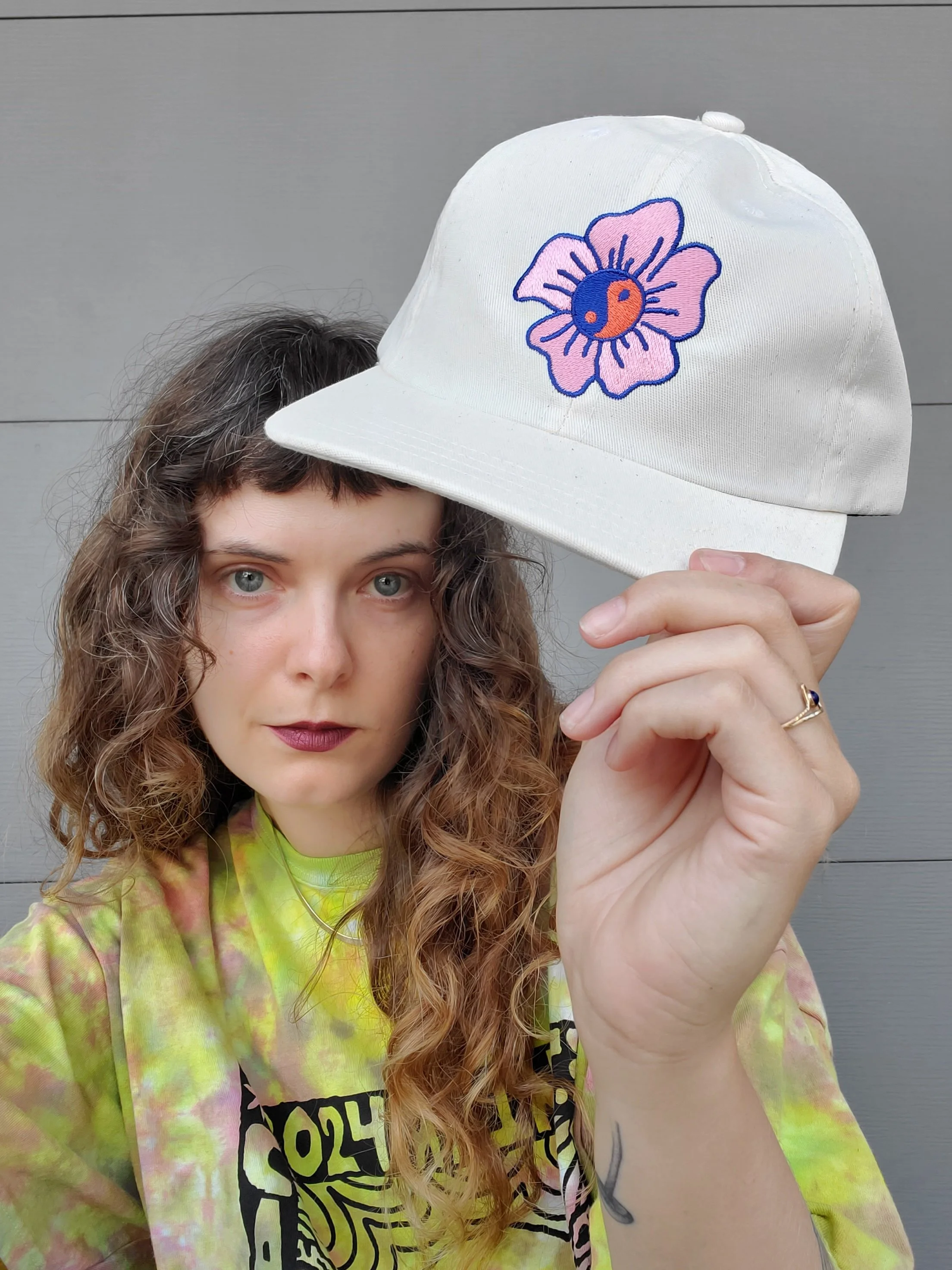 Yin Yang Flower Ball Cap