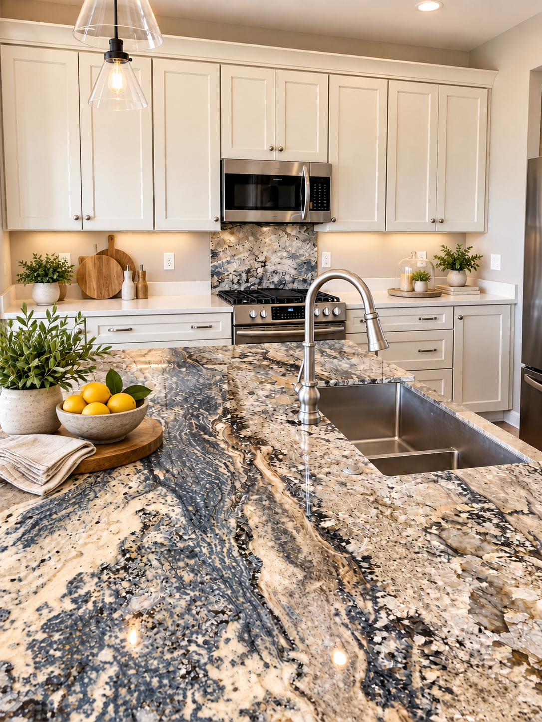 Azul Fantasy Quartzite with White Quartz