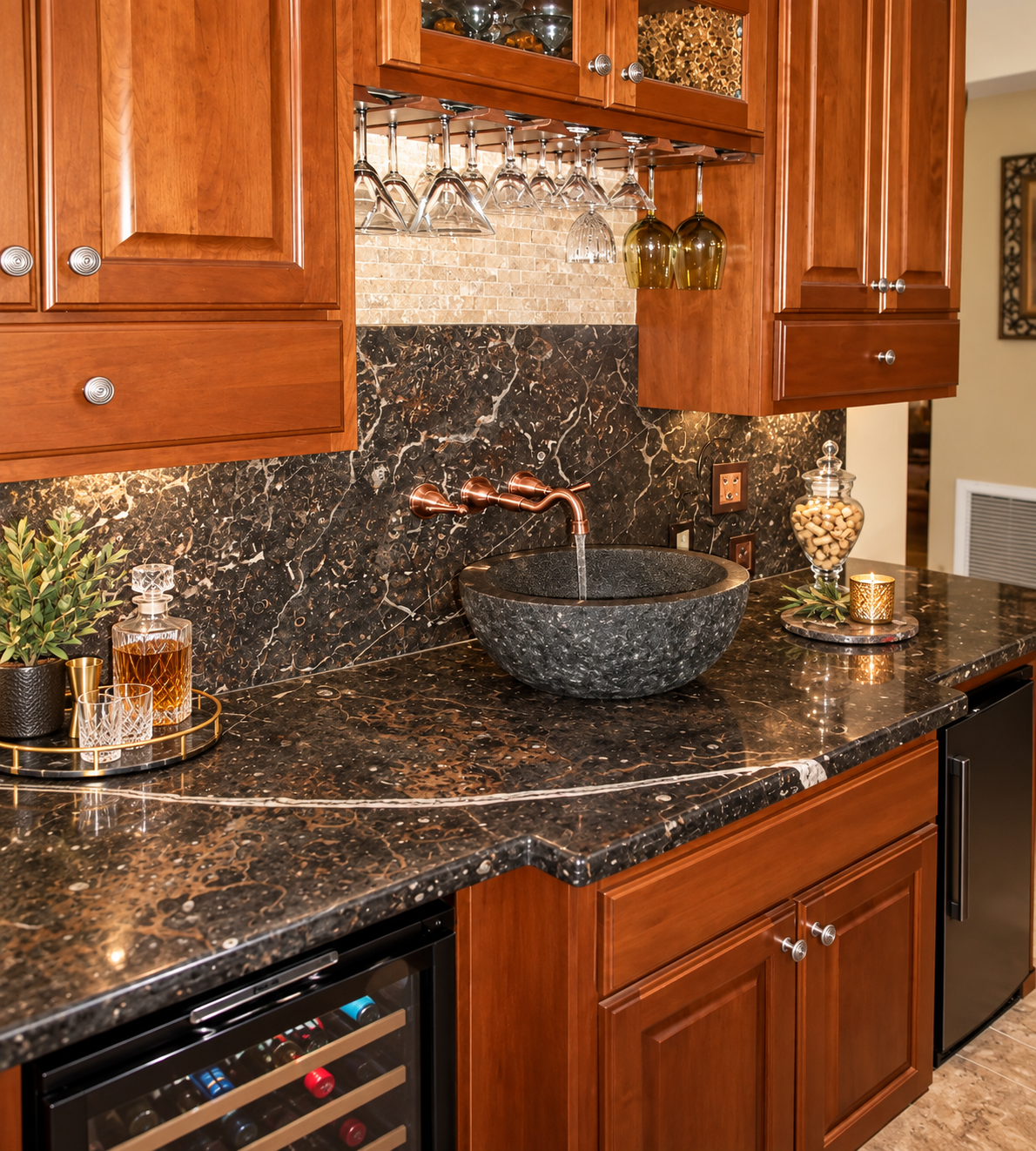 Fossil Stone Wetbar
