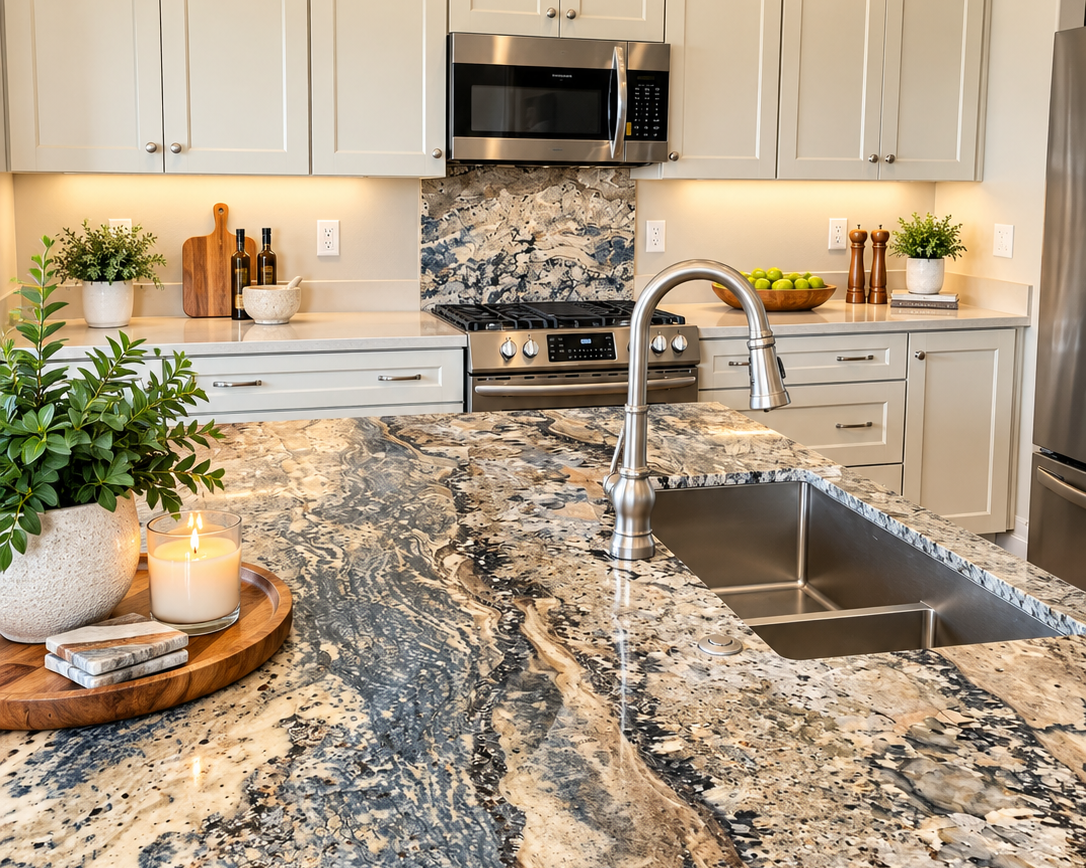 Azul Fantasy Quartzite with White Quartz