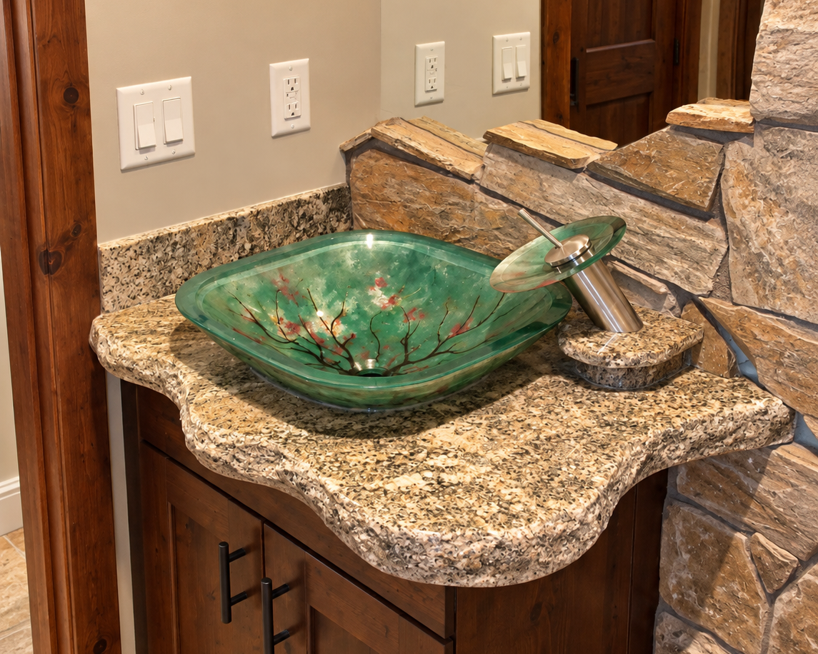 Rustic bath tops