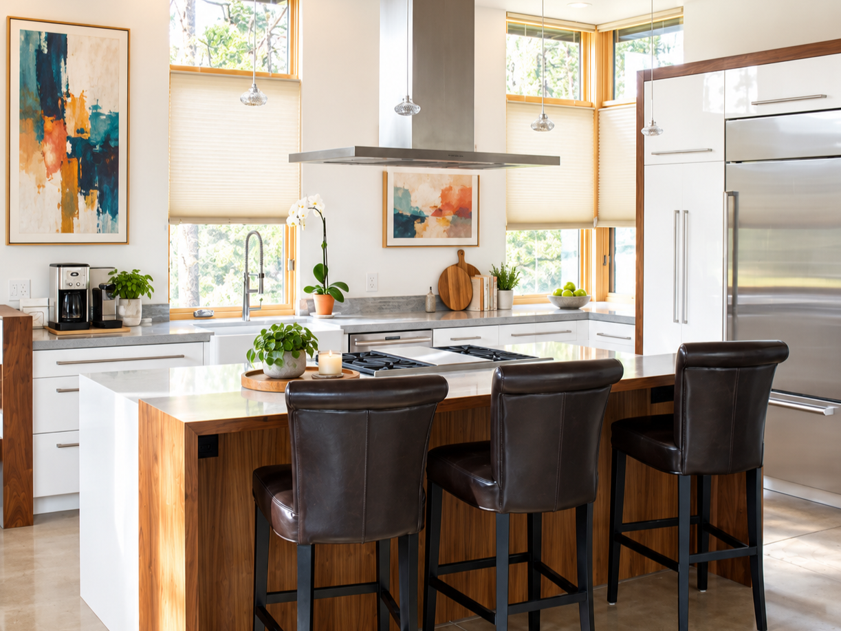 White & Grey Quartz Countertops