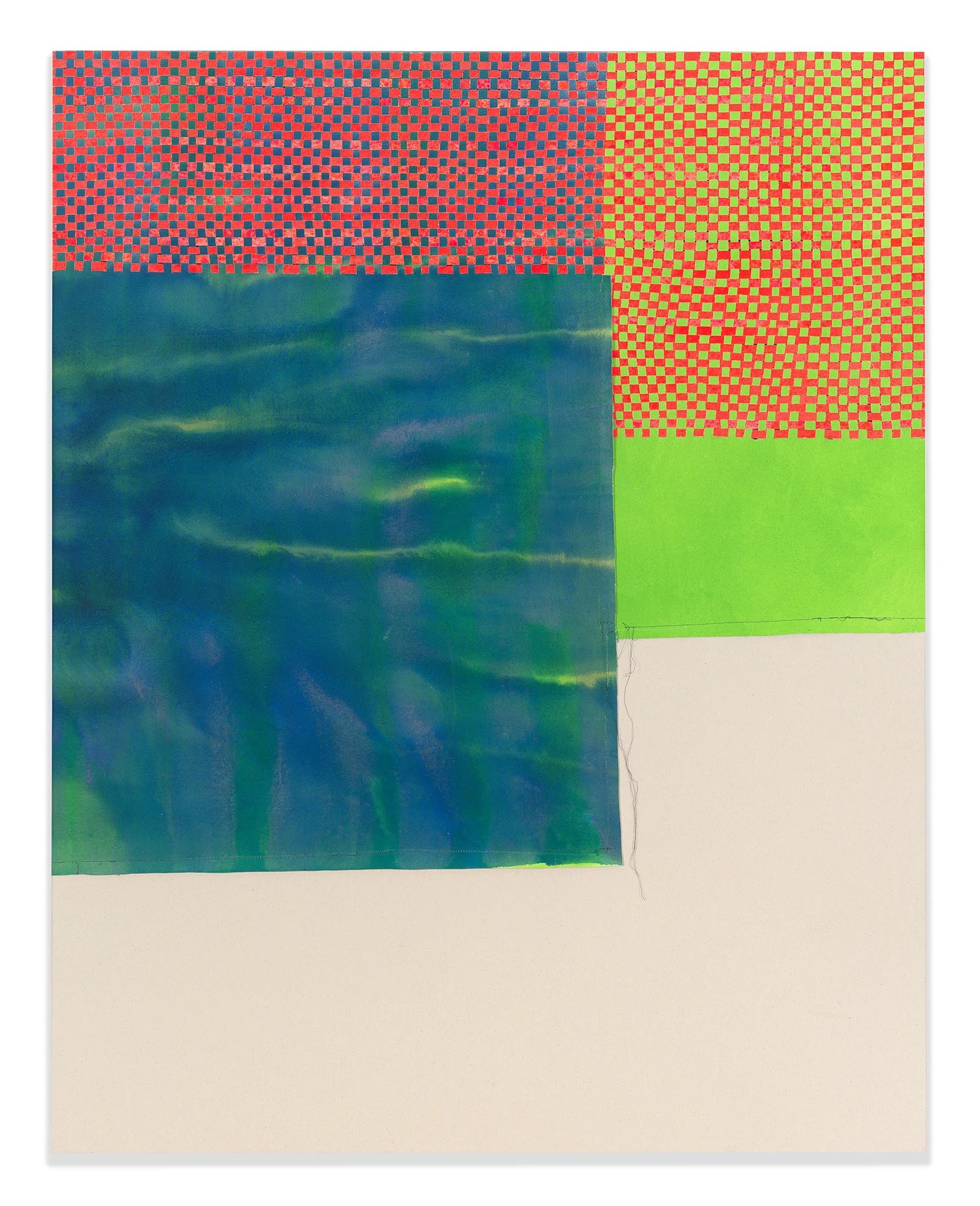 The Height of Summer , acrylic on sewn and woven canvas, 60" x 48", 2016