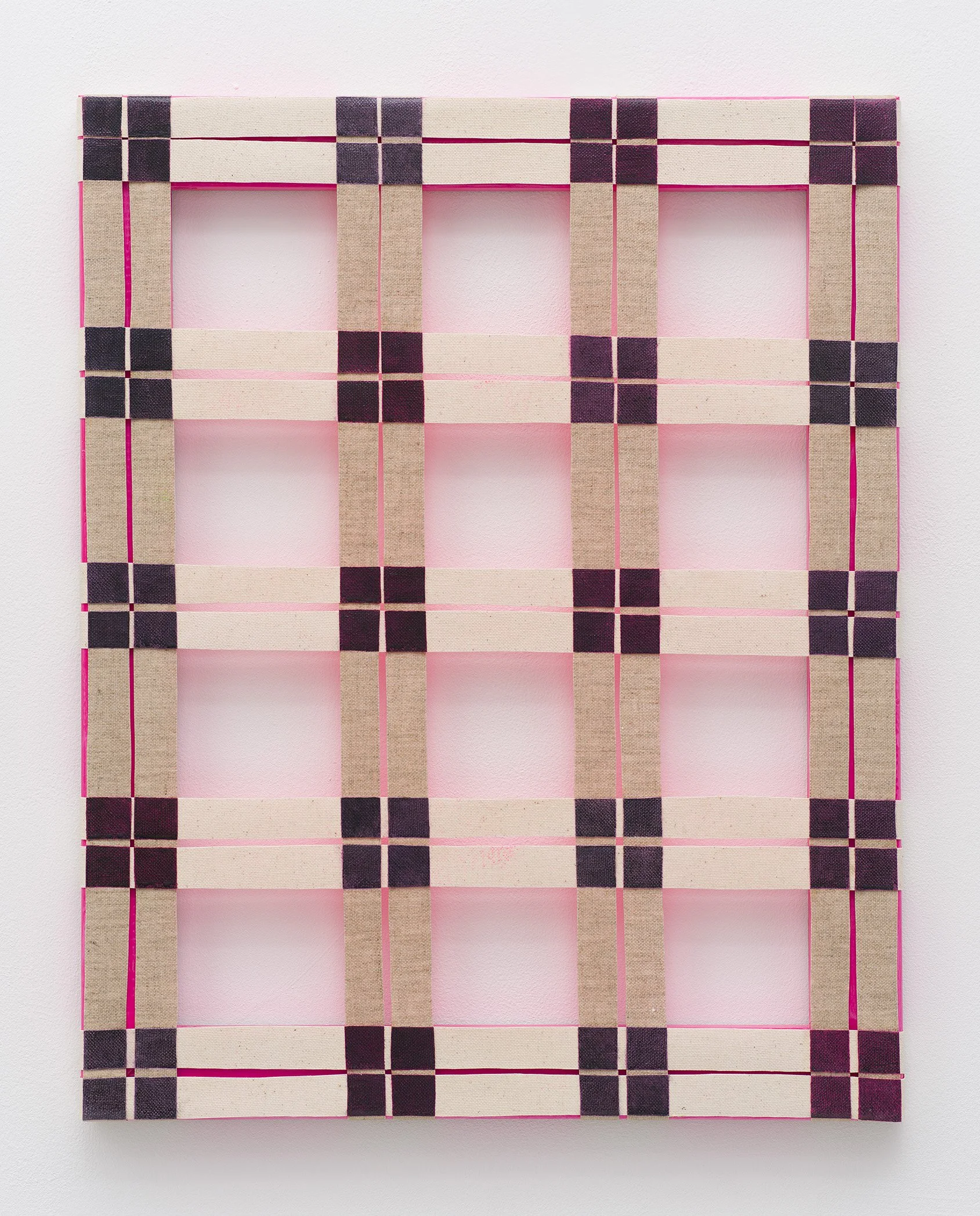 Untitled, oil and acrylic on woven canvas and linen, 50cm x 40cm, 2025. Photo by Nick Ash.