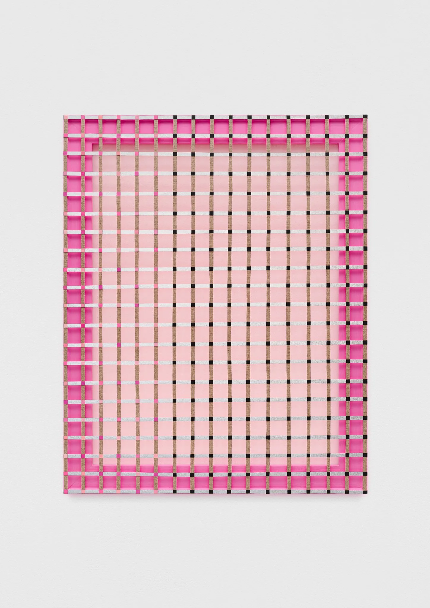 Untitled, oil and acrylic on woven canvas and linen, 100cm x 80cm, 2023. Photo by Trevor Good.
