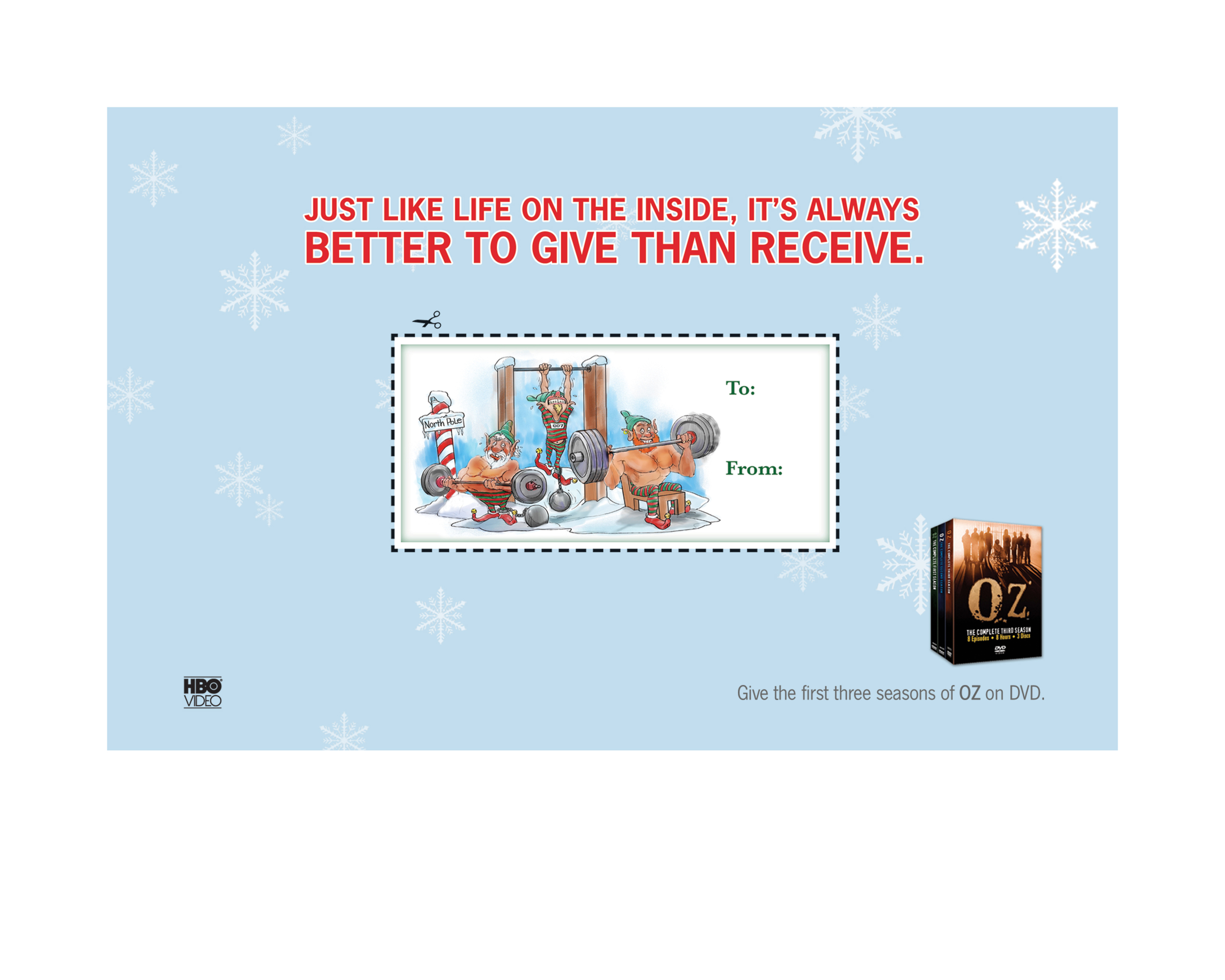 HBO Holiday Campaign: OZ-Gift Tag