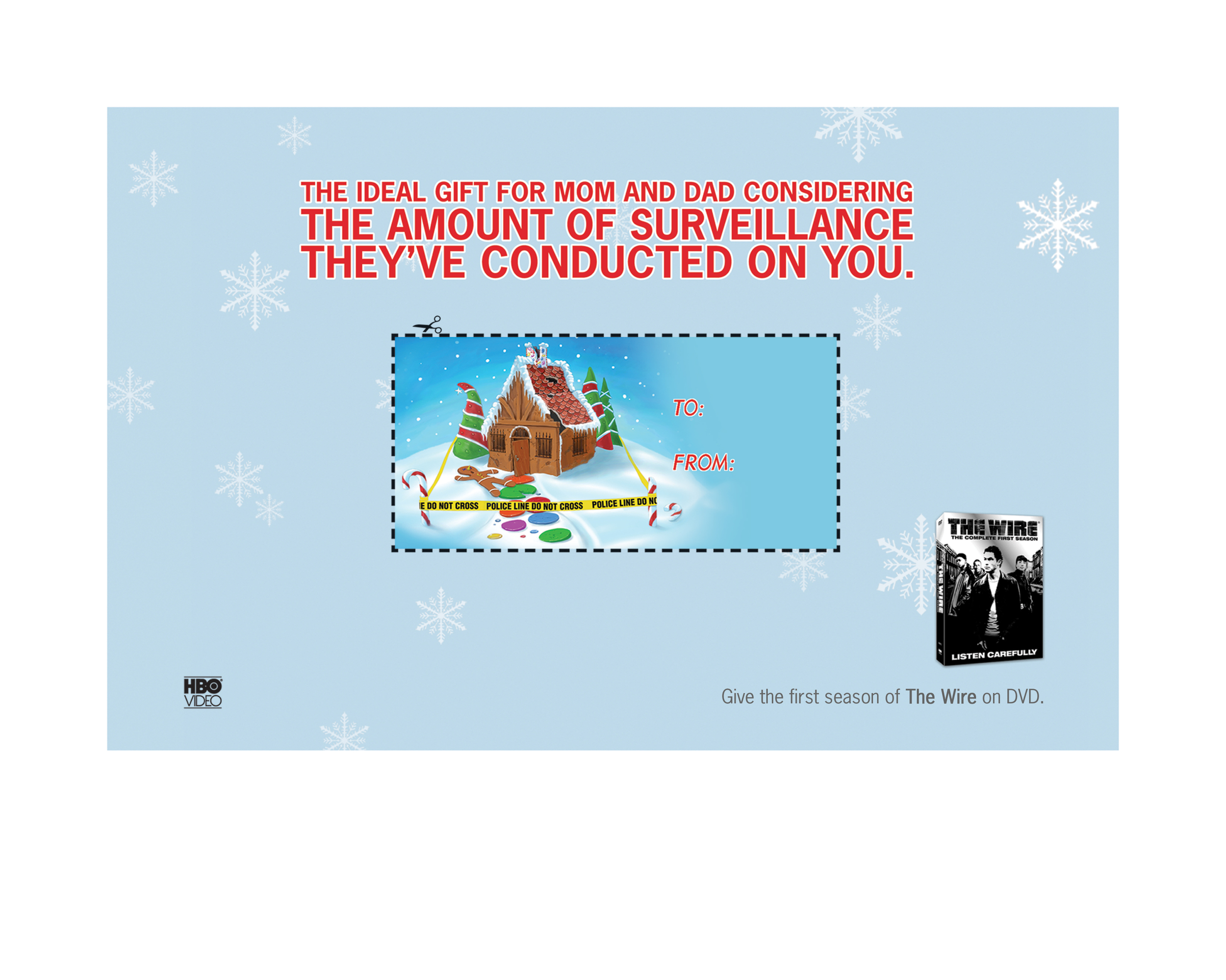 HBO Holiday Campaign: The Wire-Gift Tag