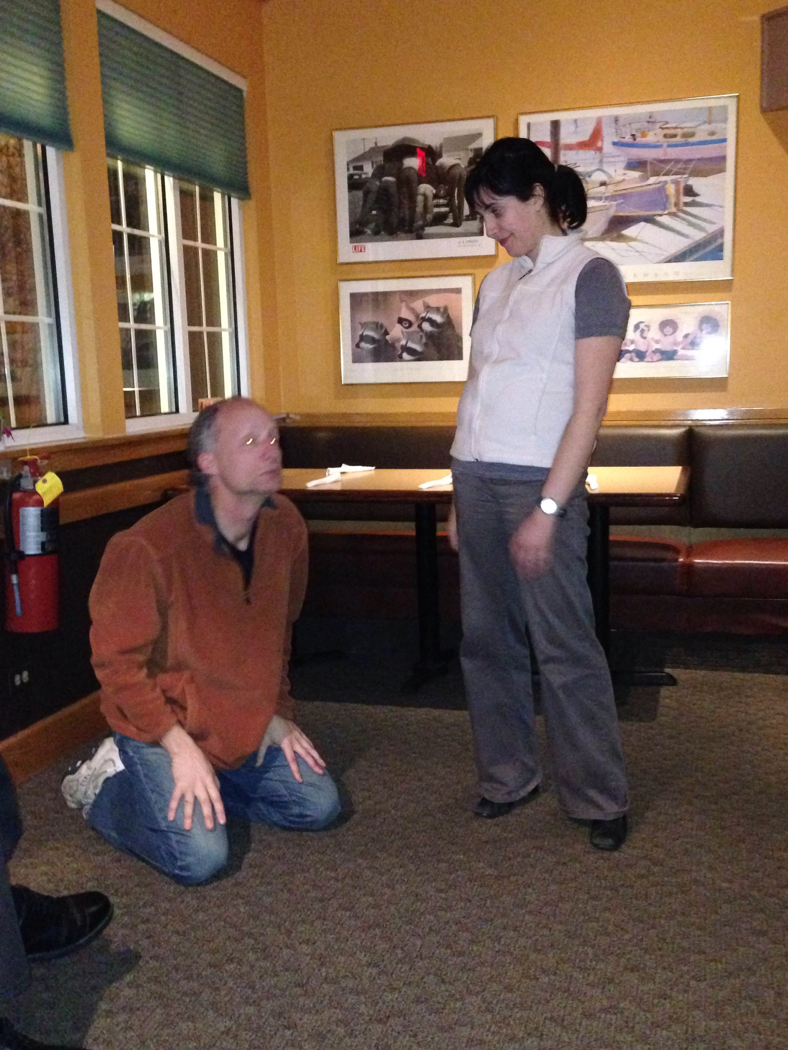 Richard O., and Kimberly G. acting out an IMPROV scene