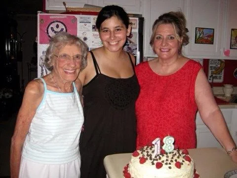 Shirley Ann Schroeder Wade Hoffman, Katie Scarlett Kaplan, and me, Cynthia Kay Wade