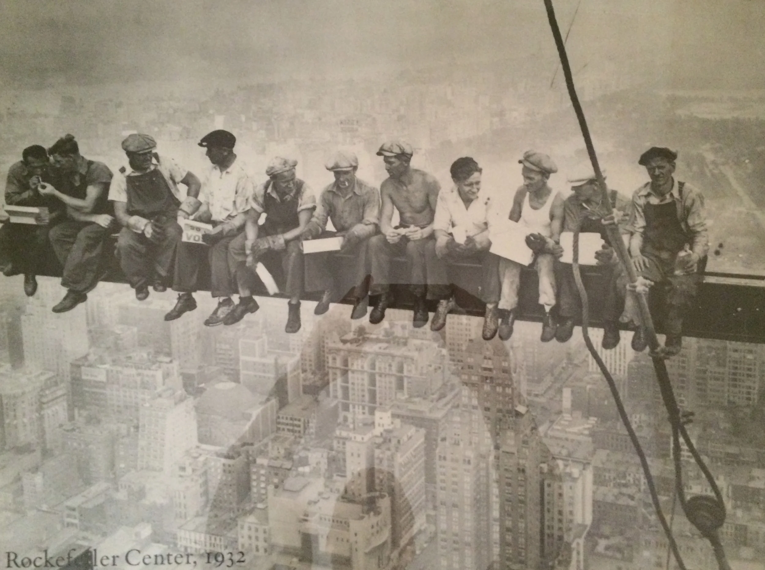 Tabelau mytique de la construction de la tour Rockefeller en 1932