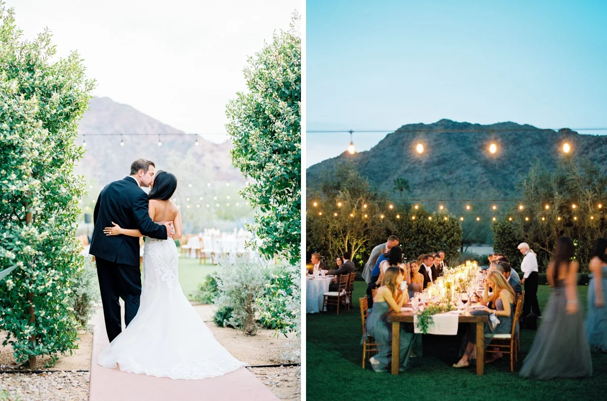 Photographer: Daniel Kim Photography , Planner: Andrea Leslie Weddings and Events , Venue: El Chorro , Linens: LaTavola Linens , Paper: Foil and Ink , Ribbon: Frou Frou Chic
