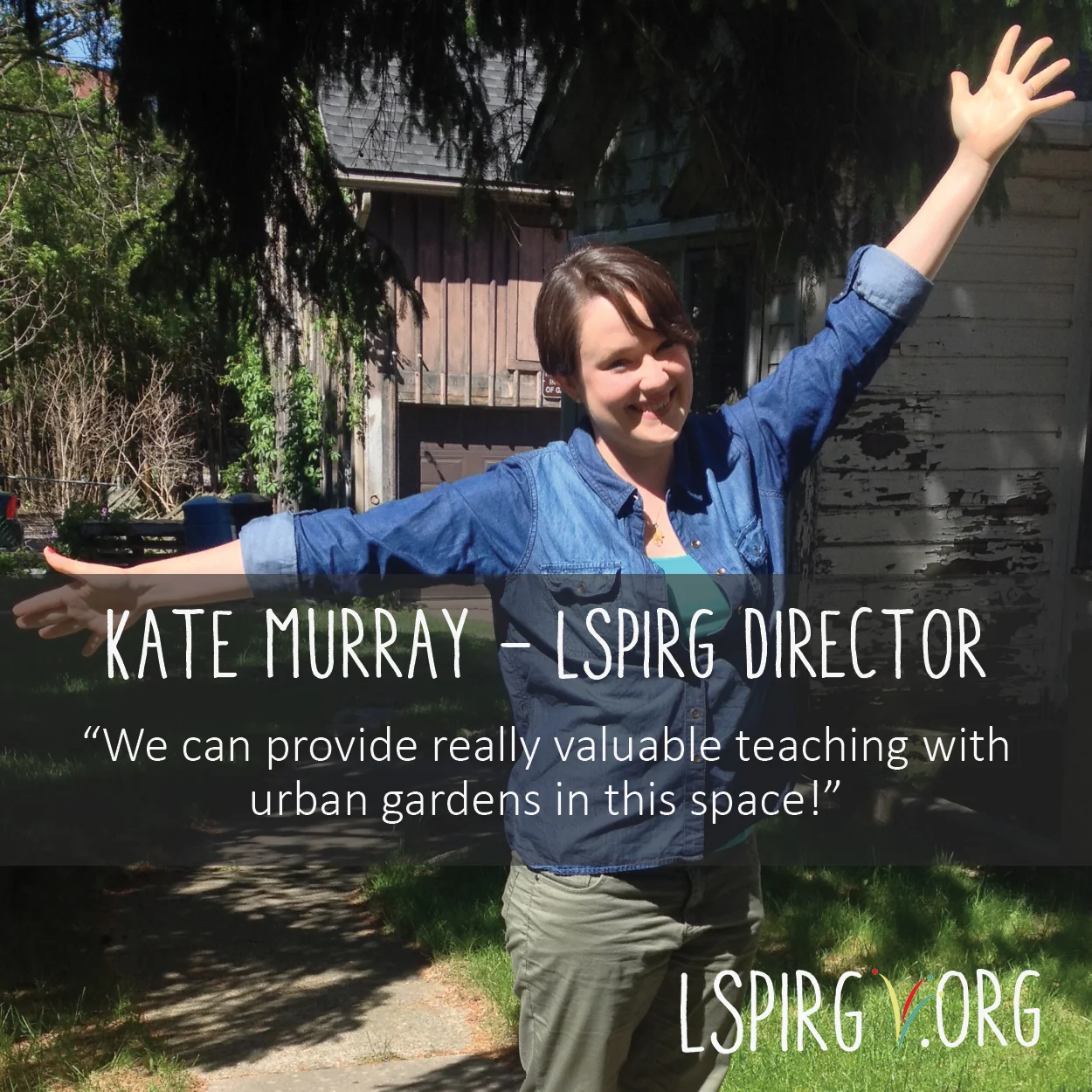 Admin & Development Director, Kate Murray speaks on the big plans LSPIRG has for the green space around their office. We hope to provide community gardening, workshops and if we're lucky - some fresh veg!