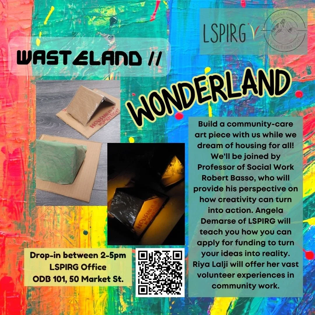 What are we doing? We're inviting Brantford community members to join us in building a communal art piece. We can't help but dream of a better world. So grab these materials and fold, rip, cut, and shape what's before you to design a wasteland into a