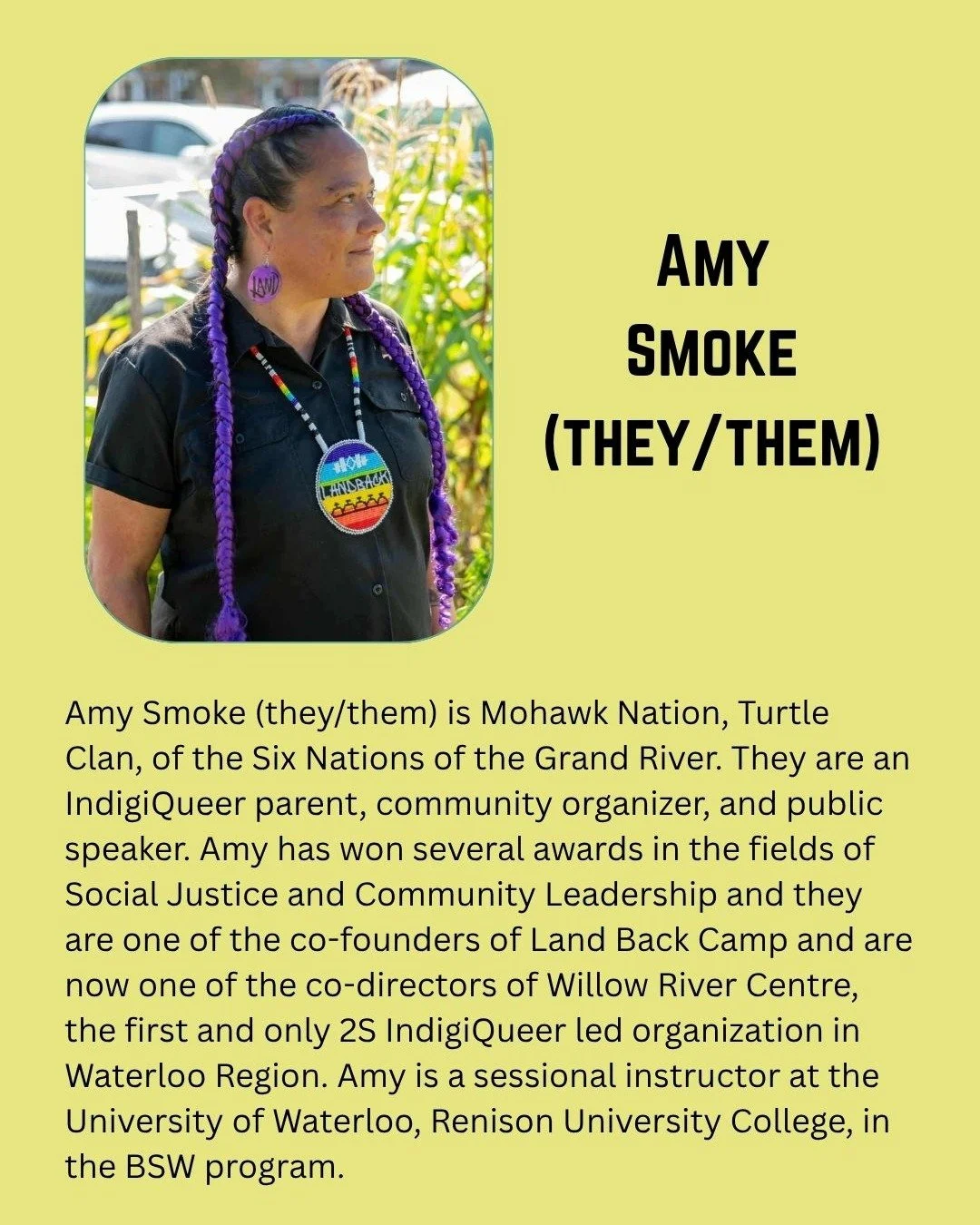 About the Panelists!

Please join us tomorrow for our panel--Willow River and Beyond: Indigenous Sovereignty, Land Stewardship and Climate Change.

We are honoured to have Amy Smoke, Bangishimo and Benny Skinner sharing their knowledge with us.

Thur