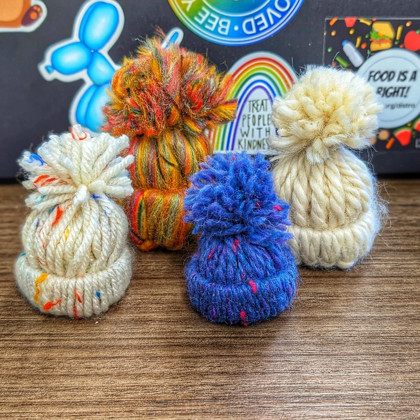 Easy winter treat idea! 
Make one of these cute little toques and place a candy inside it!

The craft is simple - just a cardboard roll and some yarn. Google  toilet paper roll toque craft, instructions are all over!

The treat is even simpler! Just 