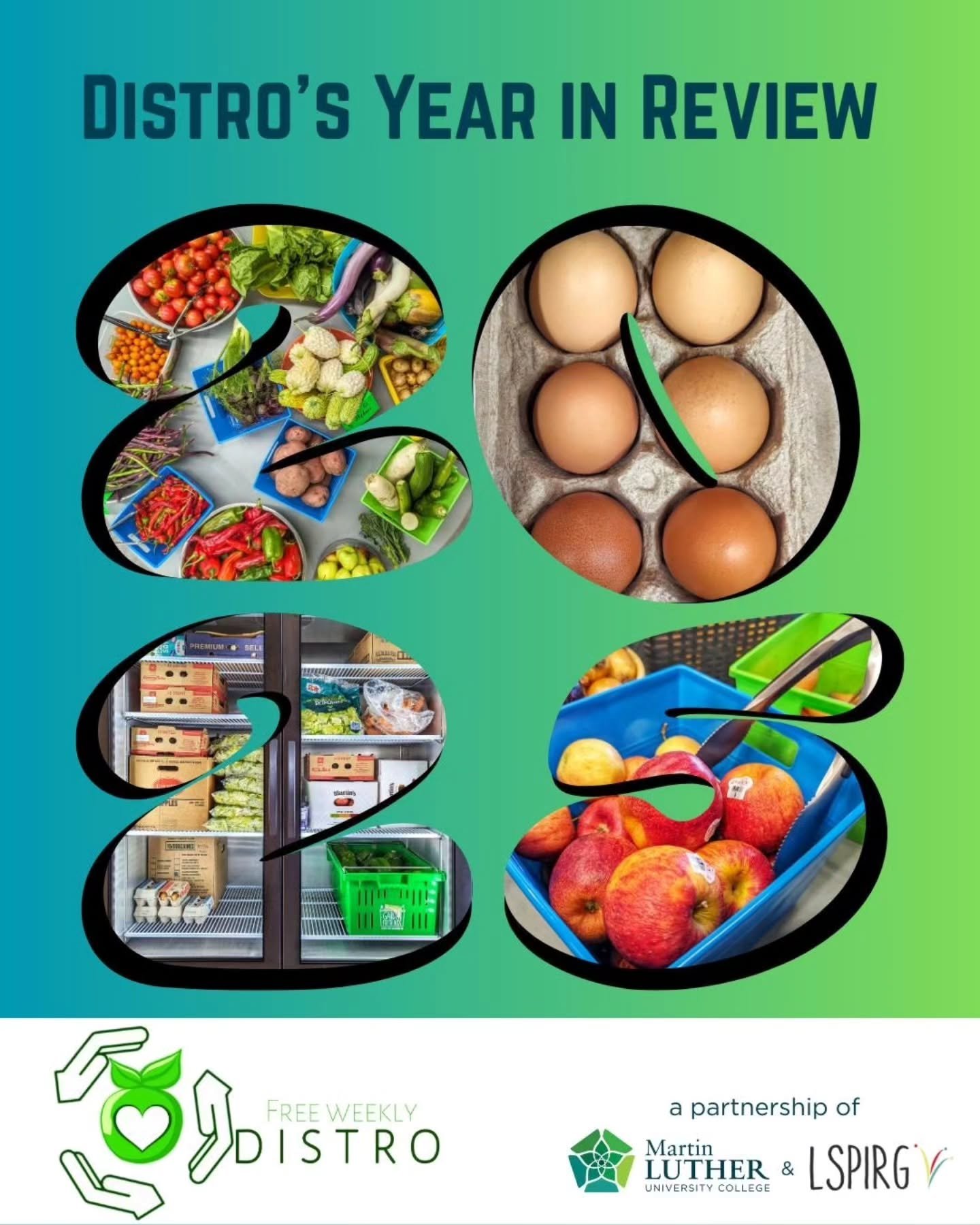 Swipe for some stats of our year! We are so grateful for our entire Distro community who make this program possible and to all of the students we look forward to seeing each week. 

Reminder that this Thursday (Dec. 18th) is our last Distro of 2025 a