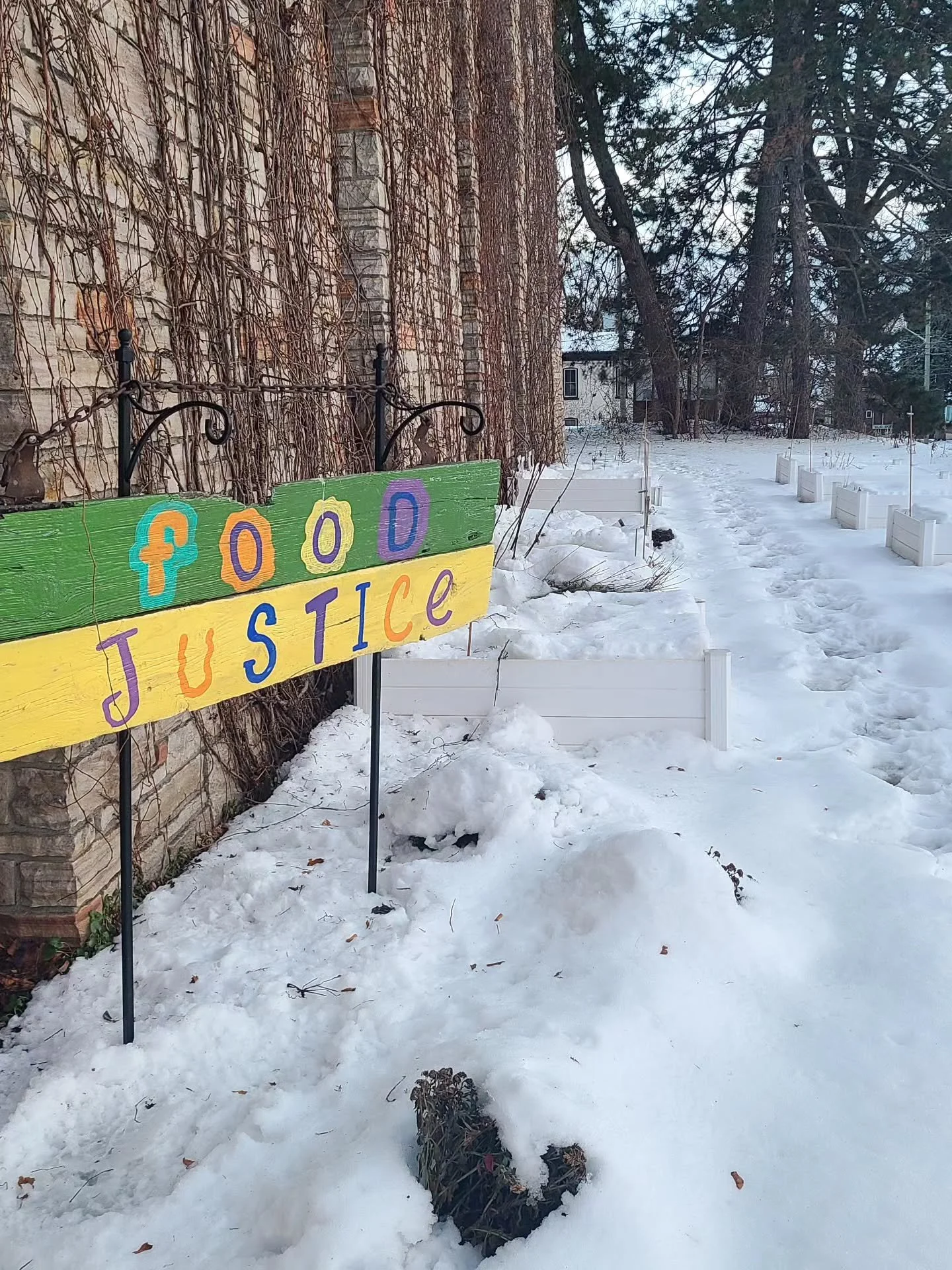 Our Food Justice Garden at @lutherwaterloo serves as a reminder that throughout the year, things change and we must cycle our priorities. The garden is in its winter slumber and it will indeed bloom again. We cannot bloom all year long--embrace rest 