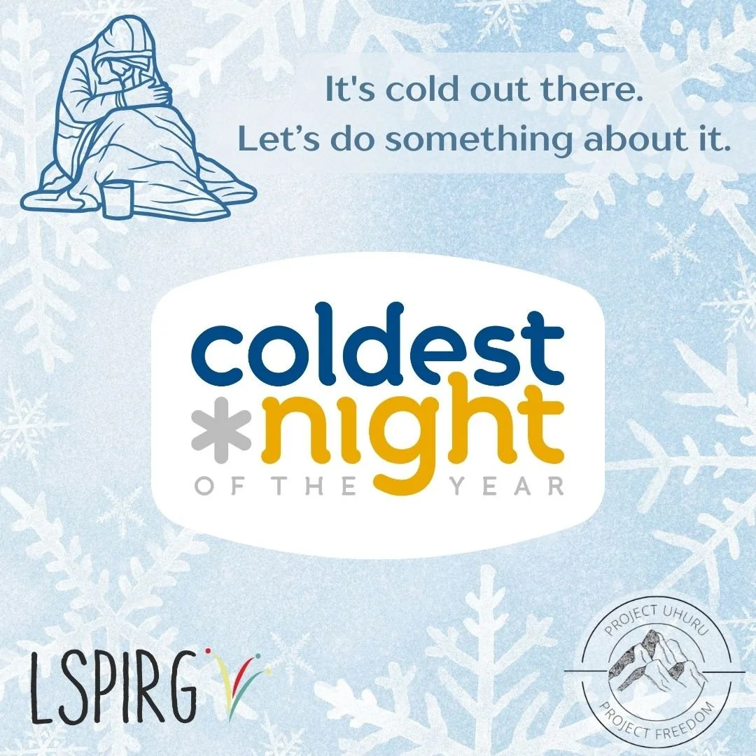 It&rsquo;s cold out there, and this February we&rsquo;re coming together to do something about it 🤍

Projects Uhuru and LSPIRG are walking and fundraising alongside thousands of Canadians across the country to support individuals and families in our