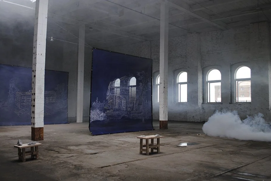 Chalk Playground: Dust, Moist, A Memory River