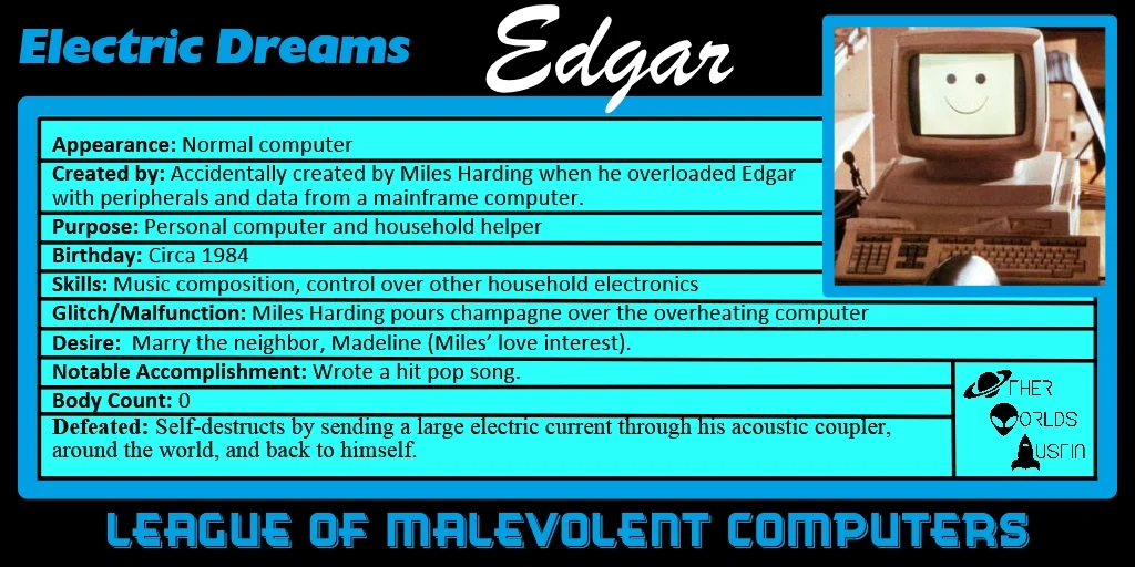 Number 9: Edgar from ELECTRIC DREAMS (1984)